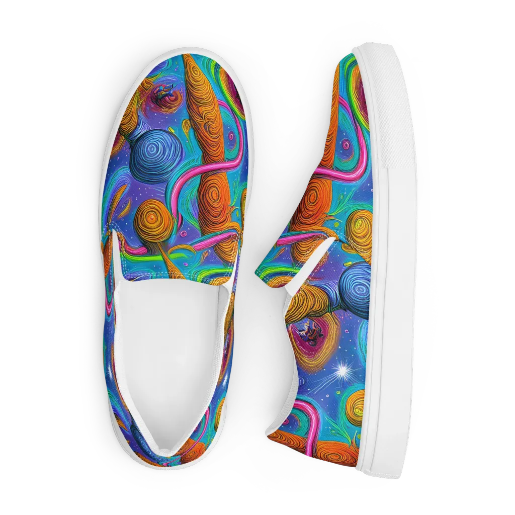 Turbulent Aura on Men's Slip-On Canvas Shoes — Front