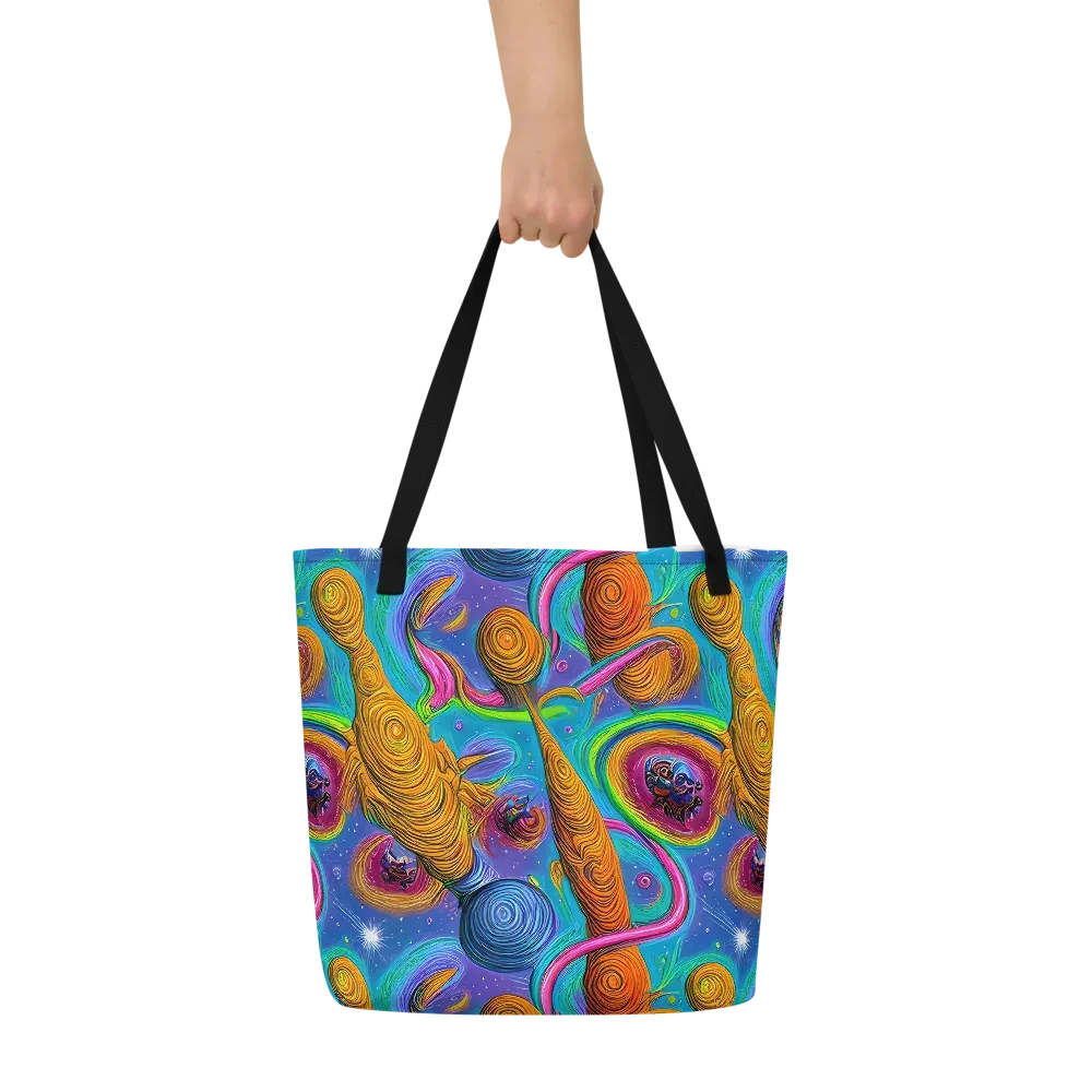 Turbulent Aura on Large Tote Bag W/ Pocket — Front