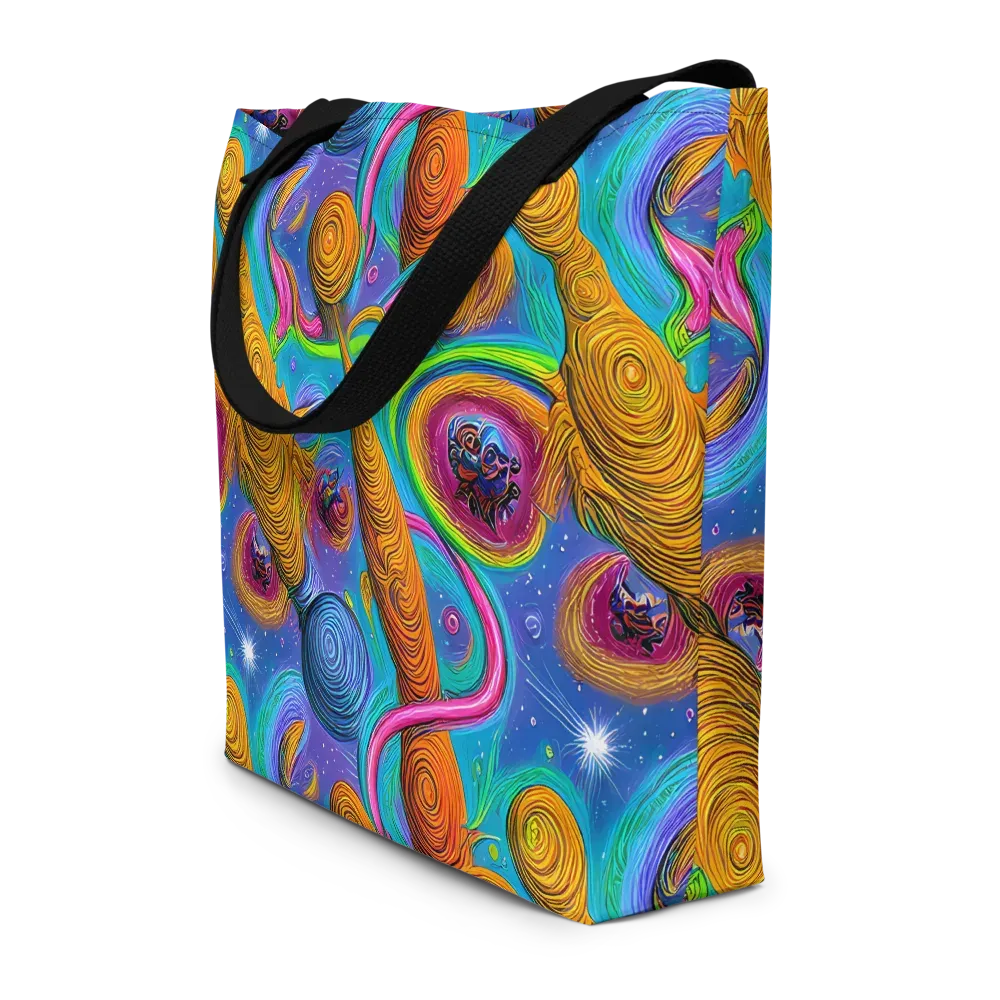 Turbulent Aura on Large Tote Bag W/ Pocket — Front