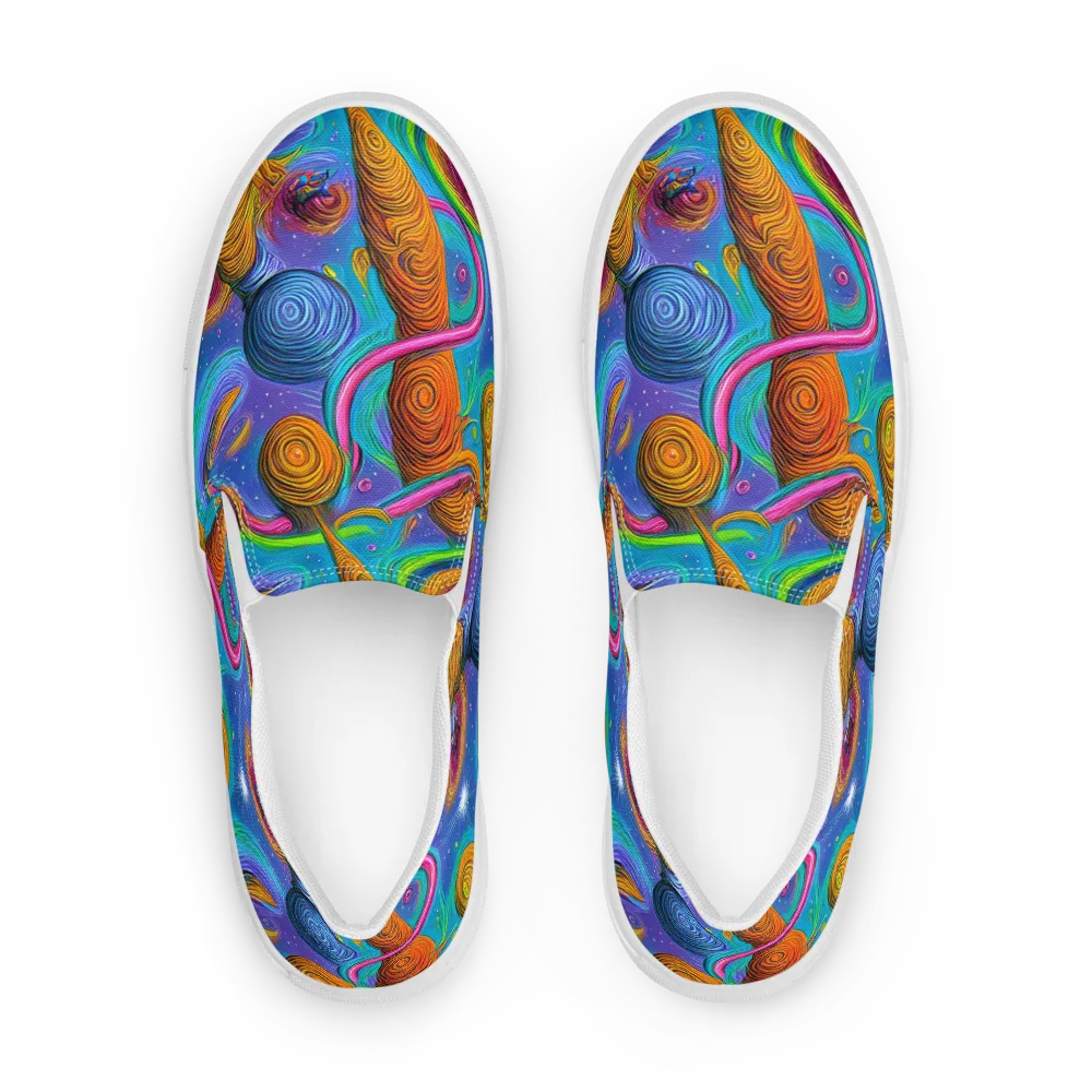 Turbulent Aura on Women's Slip-On Canvas Shoes — Front
