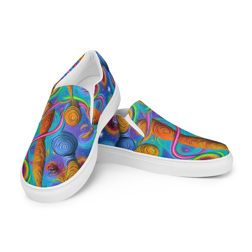 Turbulent Aura on Women's Slip-On Canvas Shoes — Left Front