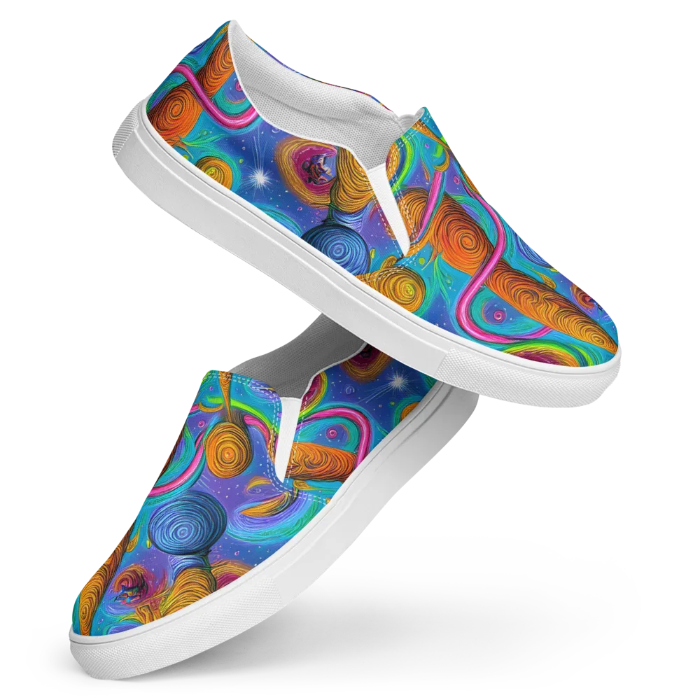 Turbulent Aura on Women's Slip-On Canvas Shoes — Front