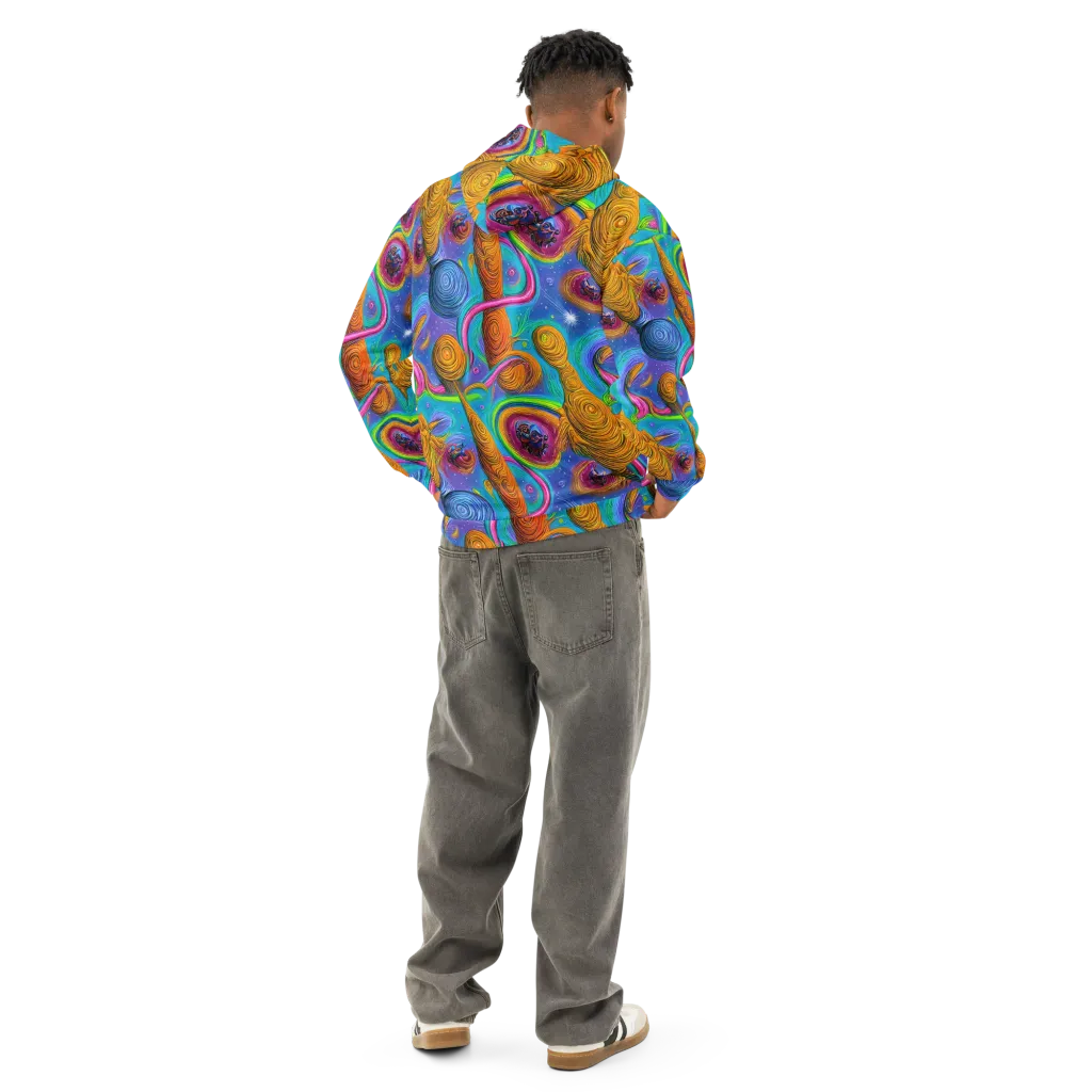 Turbulent Aura on Cotton Hoodie — Back