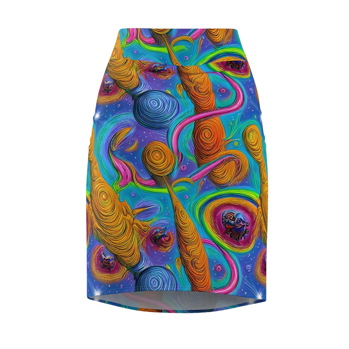 Turbulent Aura on Pencil Skirt — Front