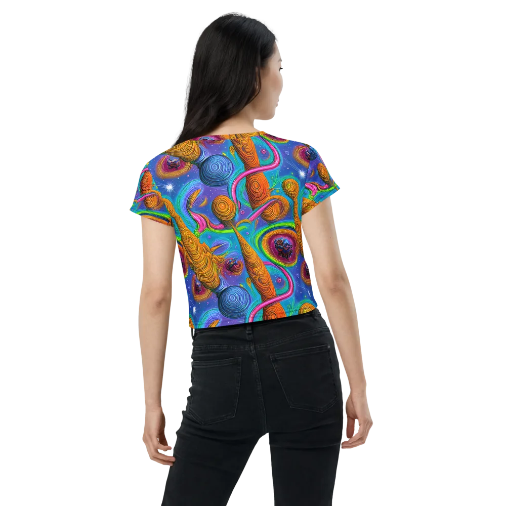Turbulent Aura on Crop Tee — Back