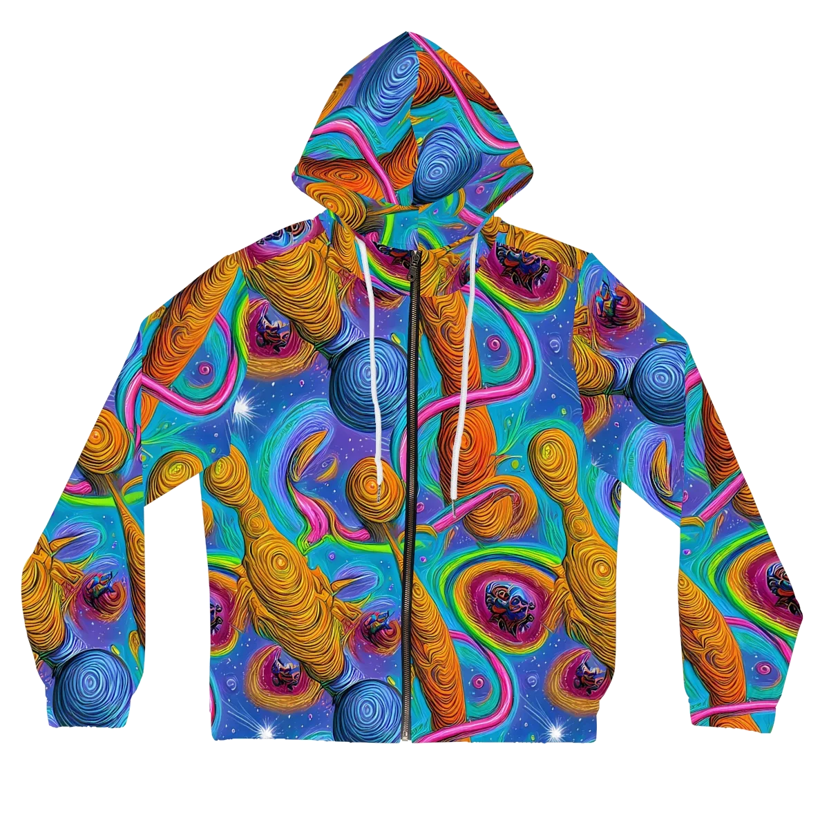 Turbulent Aura on Women's Full-Zip Hoodie — Front