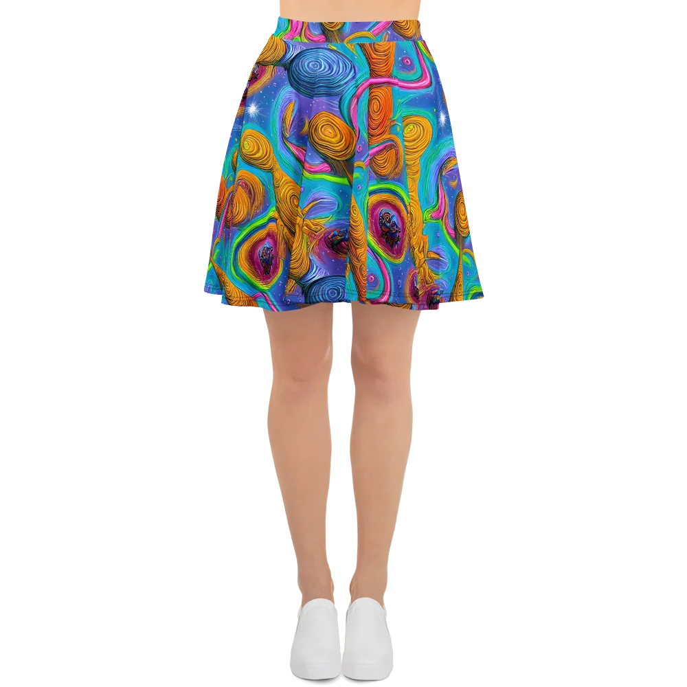 Turbulent Aura on Skater Skirt — Front