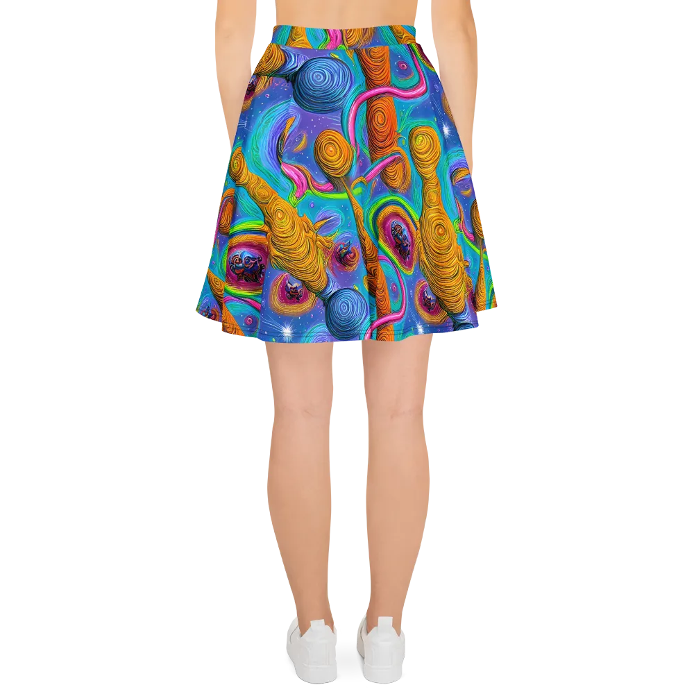 Turbulent Aura on Skater Skirt — Back