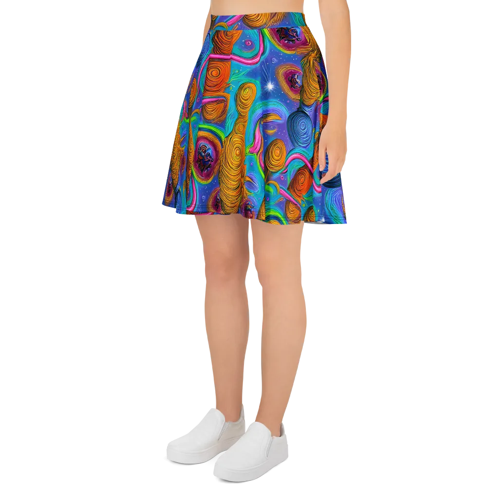 Turbulent Aura on Skater Skirt — Left