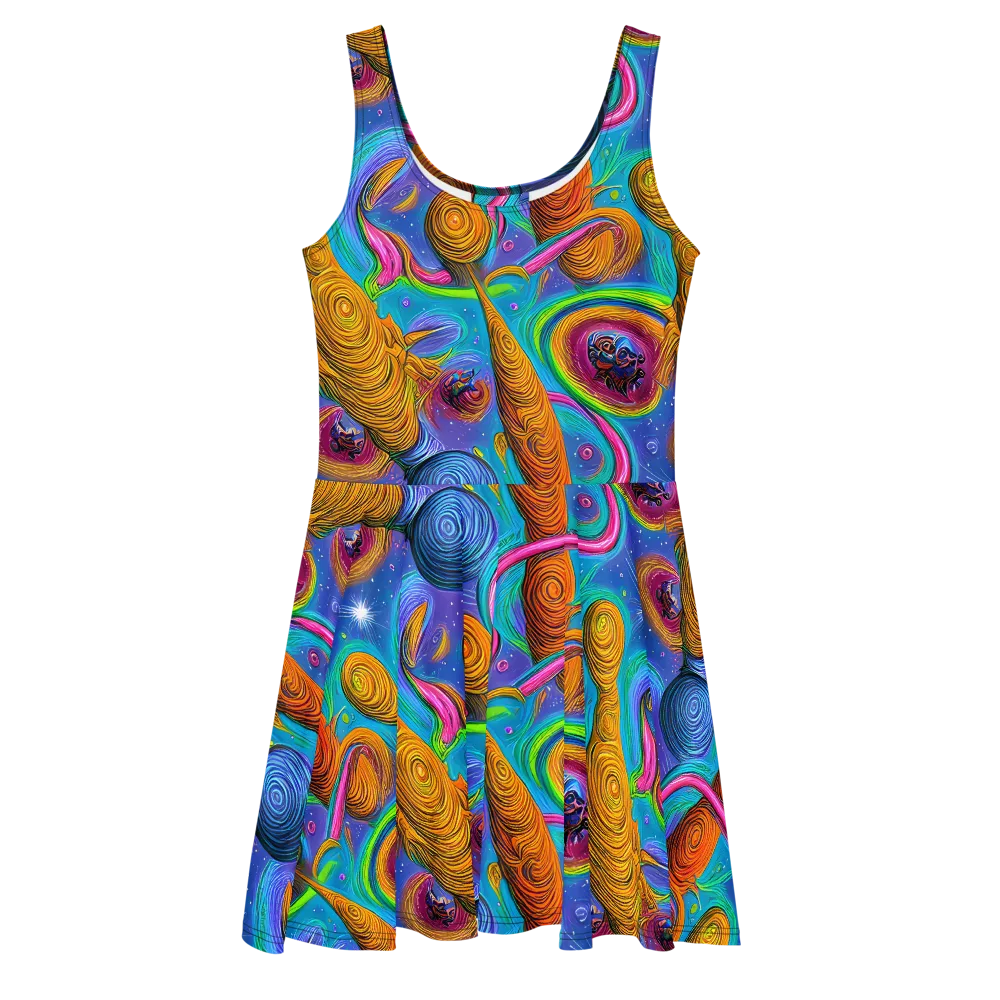 Turbulent Aura on Skater Dress — Front