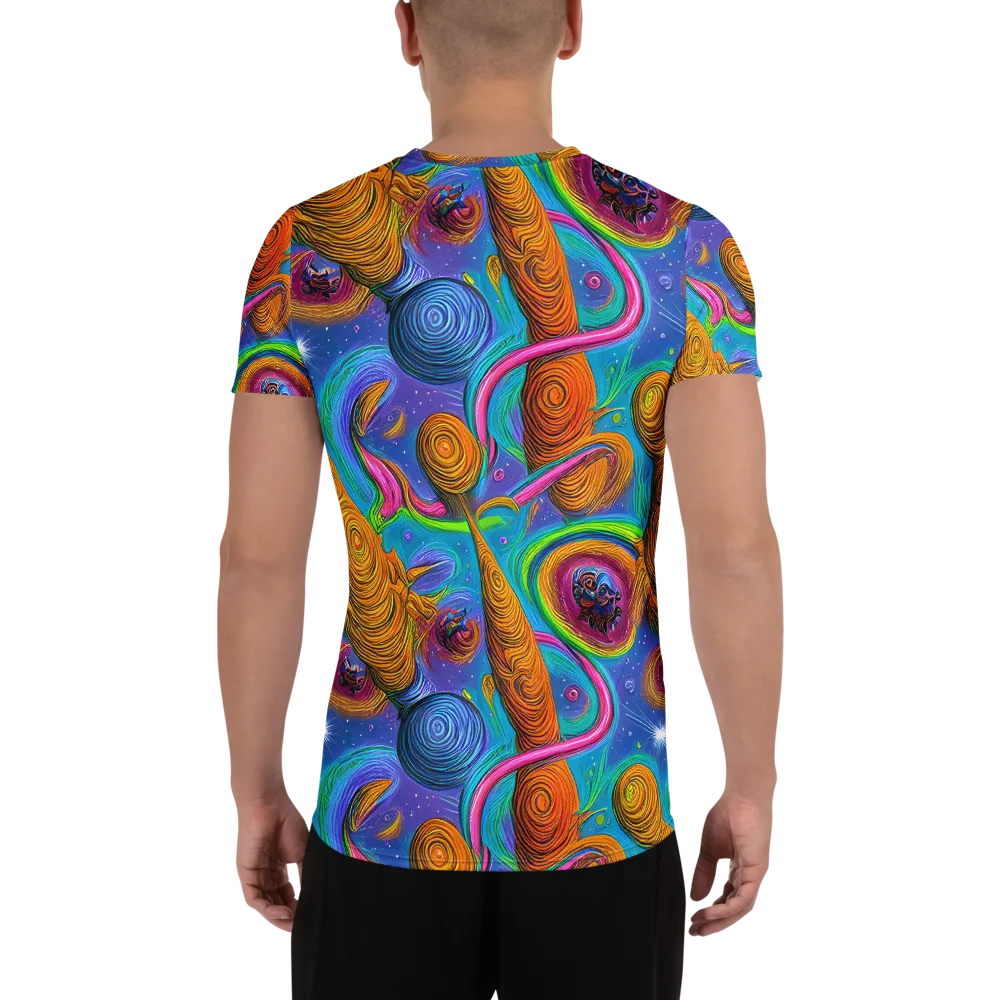 Turbulent Aura on Men's Athletic T-Shirt — Back
