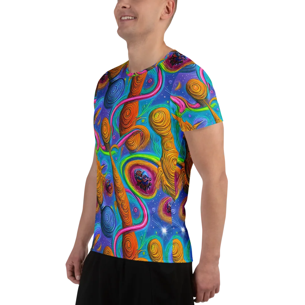 Turbulent Aura on Men's Athletic T-Shirt — Left
