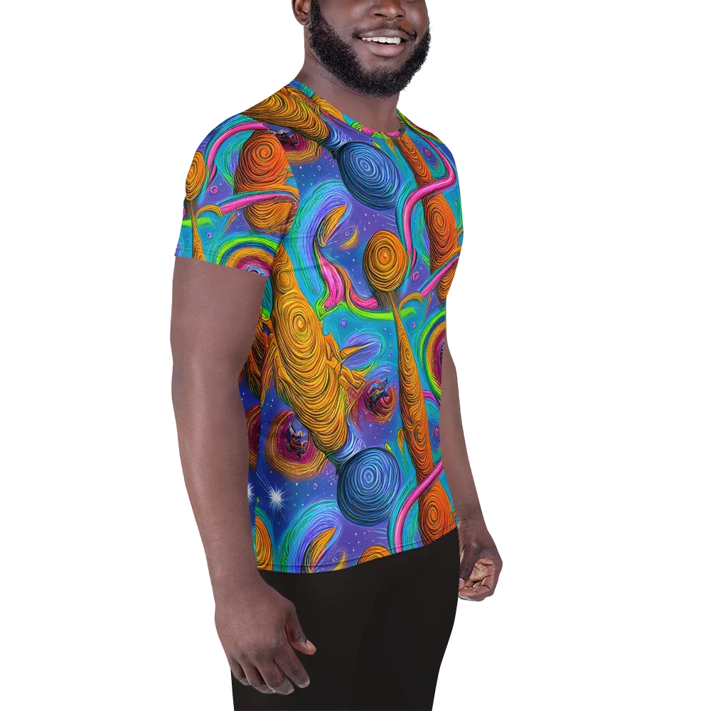 Turbulent Aura on Men's Athletic T-Shirt — Right