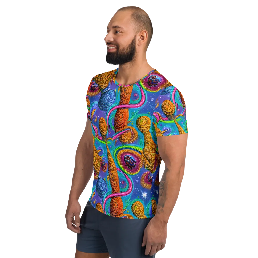 Turbulent Aura on Men's Athletic T-Shirt — Left