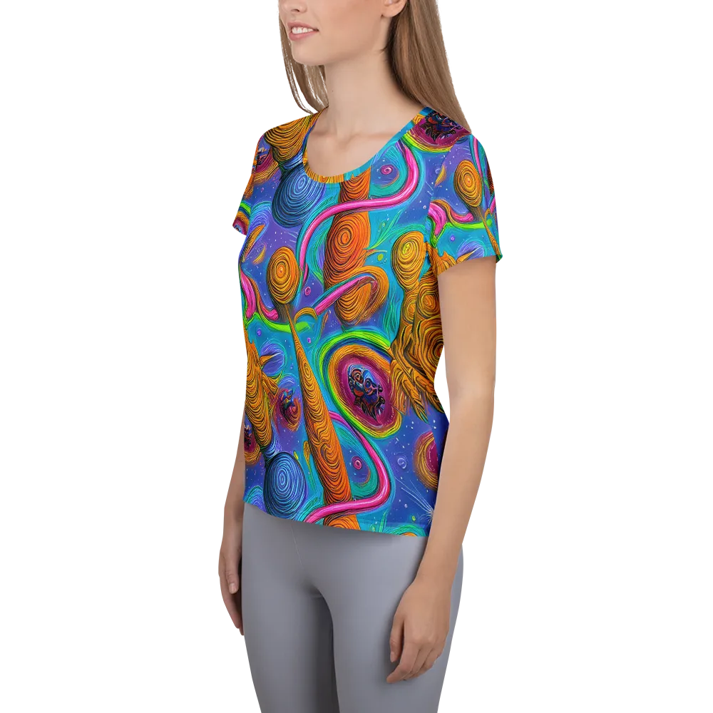 Turbulent Aura on Women's Athletic T-Shirt — Left