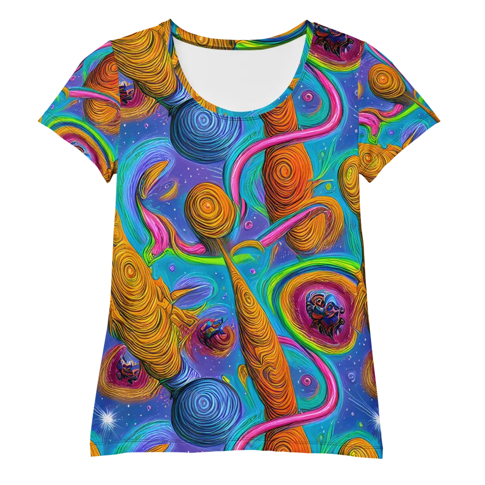 Turbulent Aura on Women's Athletic T-Shirt — Front