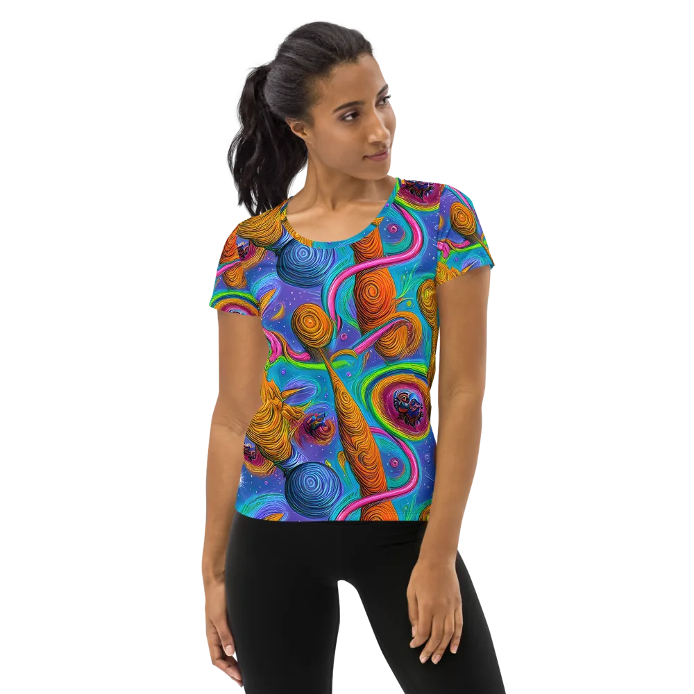 Turbulent Aura on Women's Athletic T-Shirt — Front