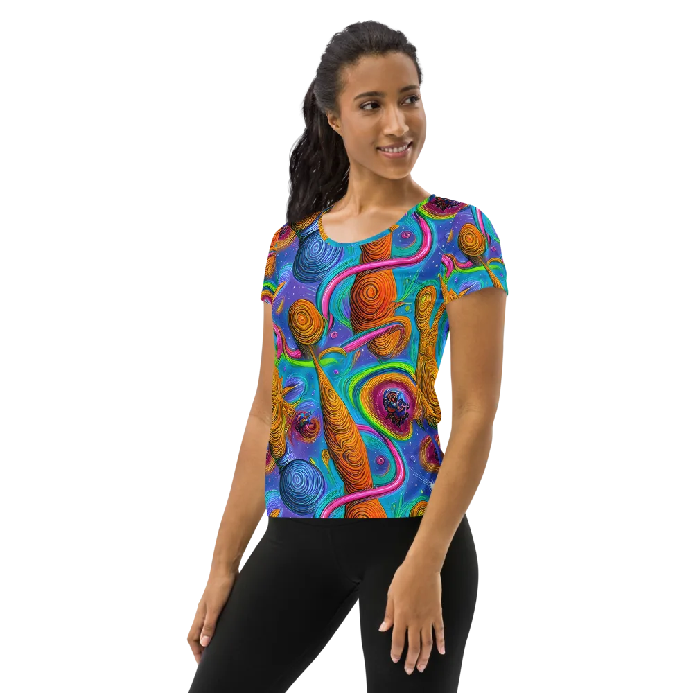 Turbulent Aura on Women's Athletic T-Shirt — Left