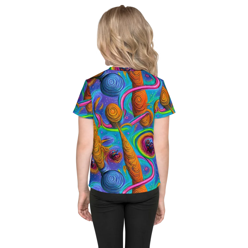Turbulent Aura on Kids Crew Neck T-Shirt — Back