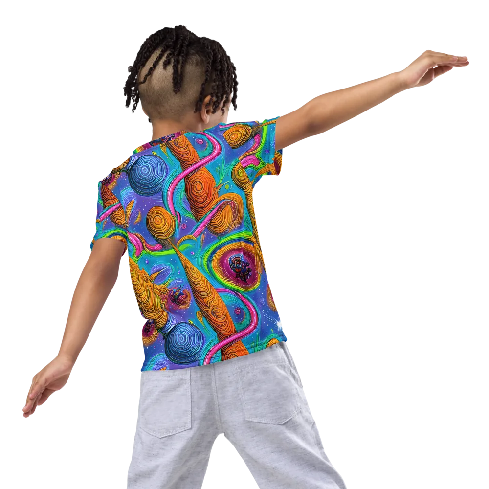 Turbulent Aura on Kids Crew Neck T-Shirt — Back