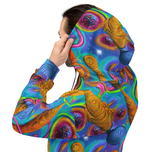 Turbulent Aura on a Hoodie