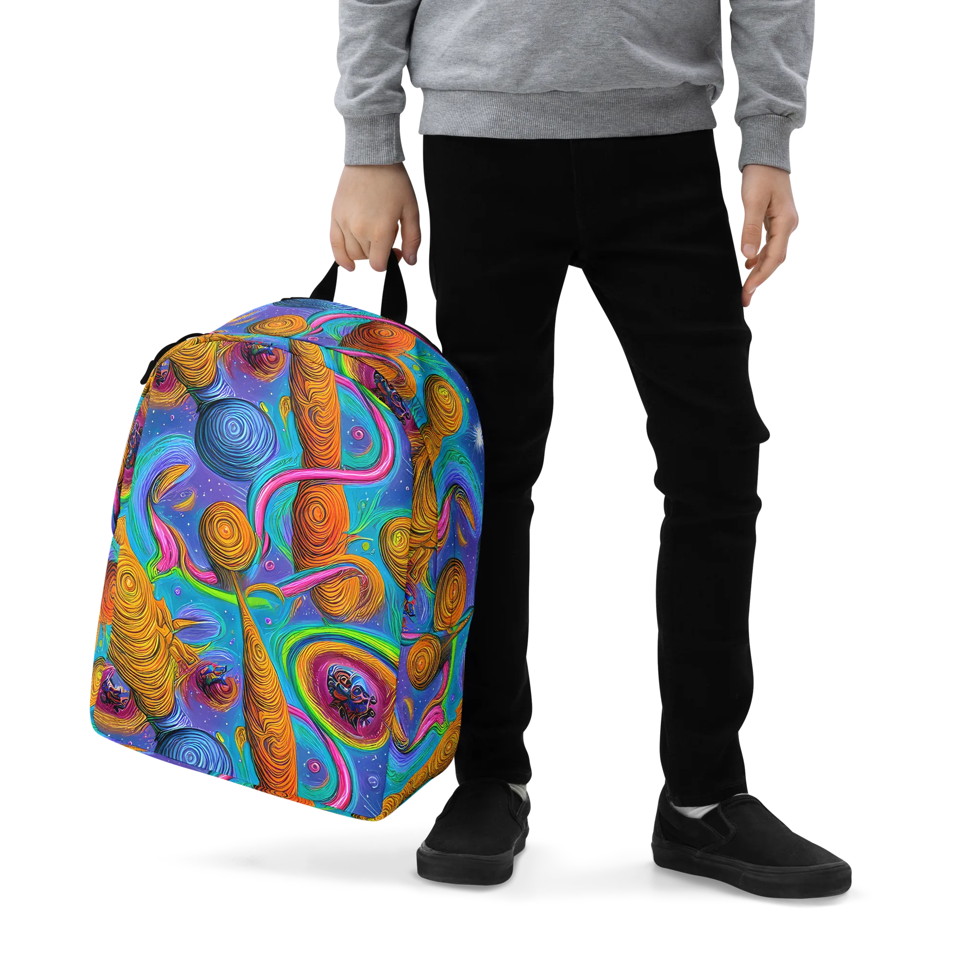 Turbulent Aura on Minimalist Backpack — Zoomed-in