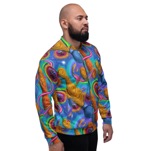 Turbulent Aura on a Bomber Jacket