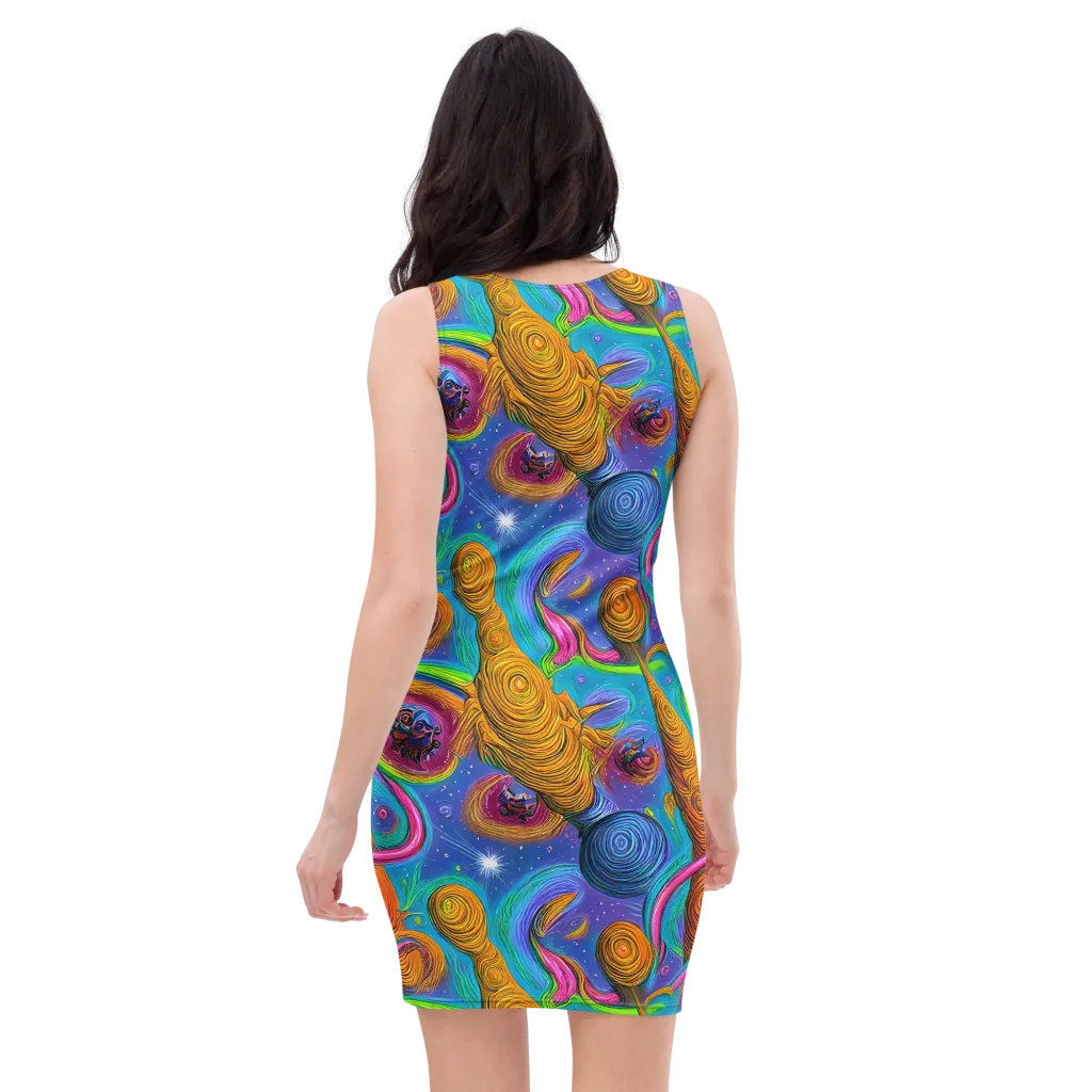 Turbulent Aura on Bodycon Dress — Back