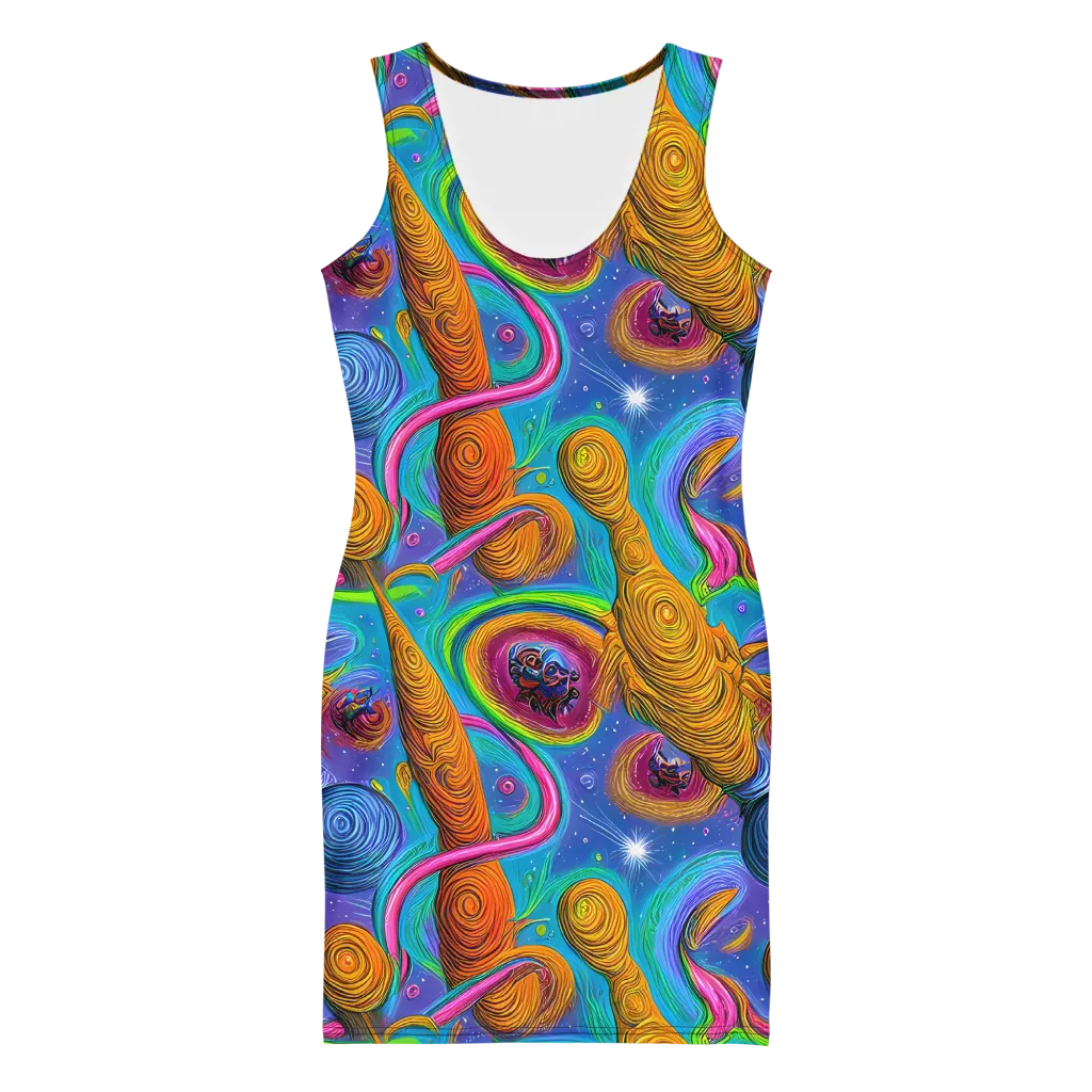 Turbulent Aura on Bodycon Dress — Front
