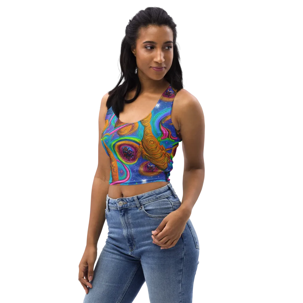 Turbulent Aura on Crop Top — Left Front