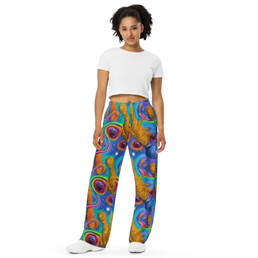 Turbulent Aura on a Wide-Leg Pants