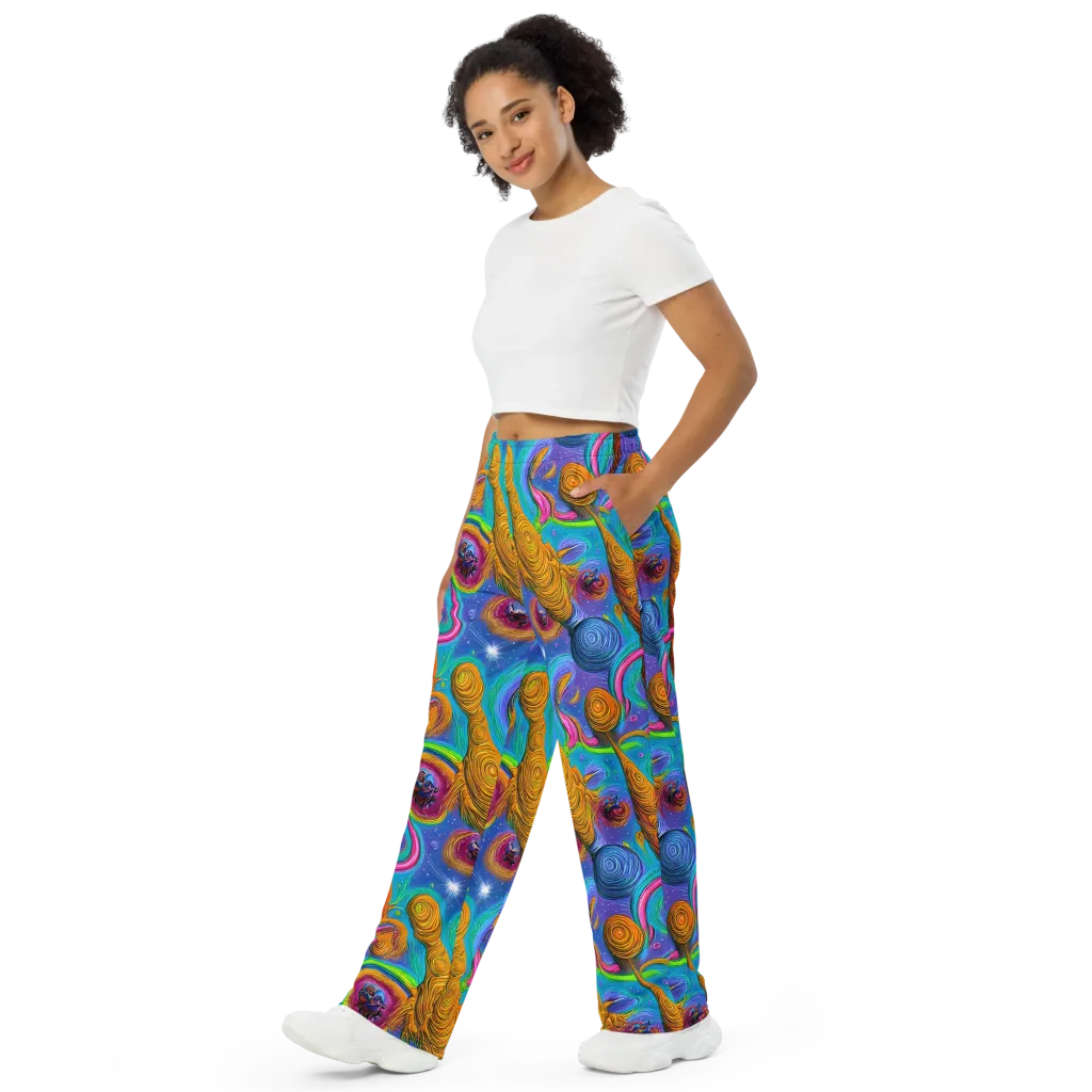 Turbulent Aura on Wide-Leg Pants — Left Front