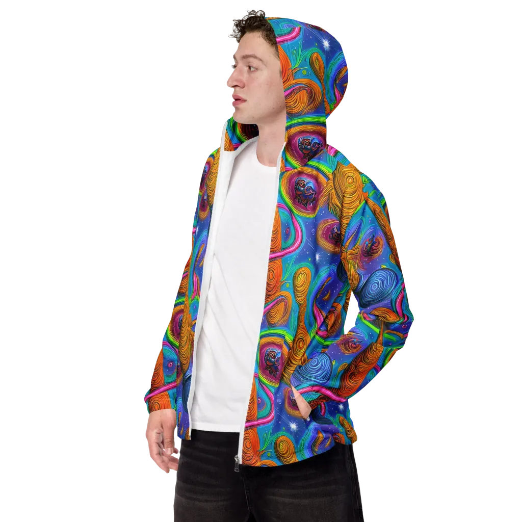 Turbulent Aura on Men's Windbreaker — Left Front