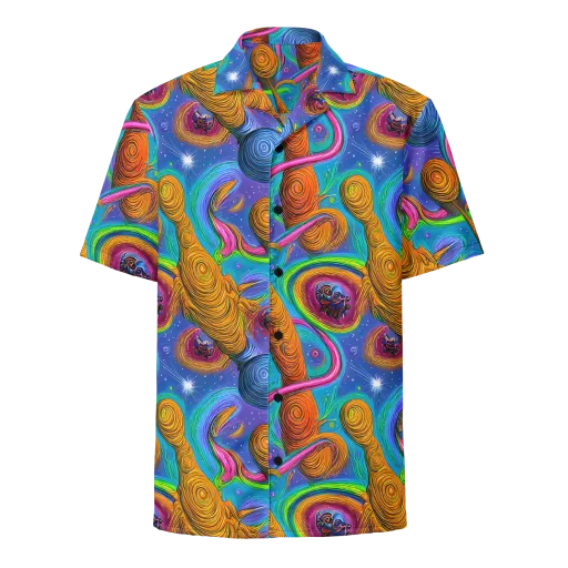Turbulent Aura on a Button Shirt