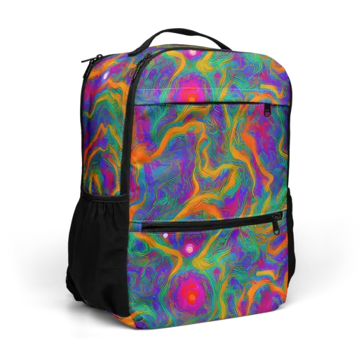 Neon Terrain on a Utility Backpack