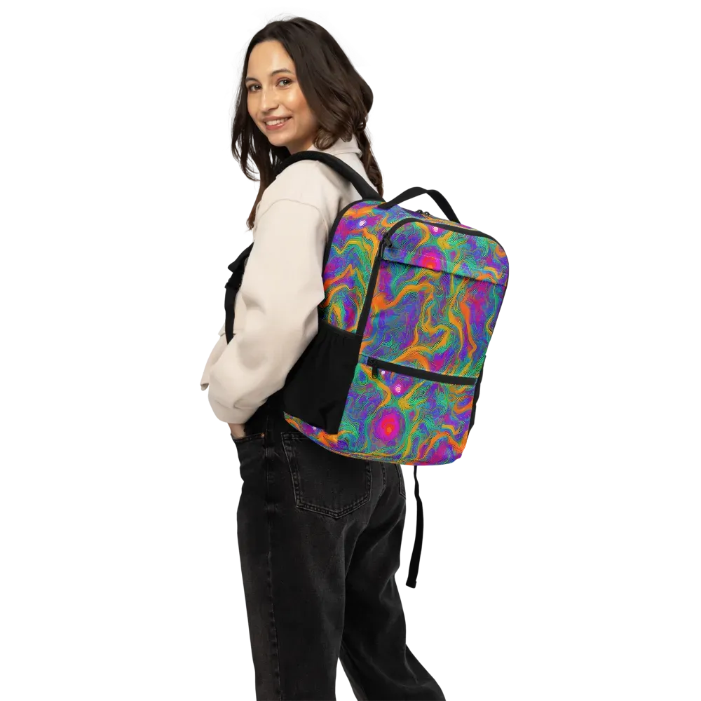 Neon Terrain on Utility Backpack — Back