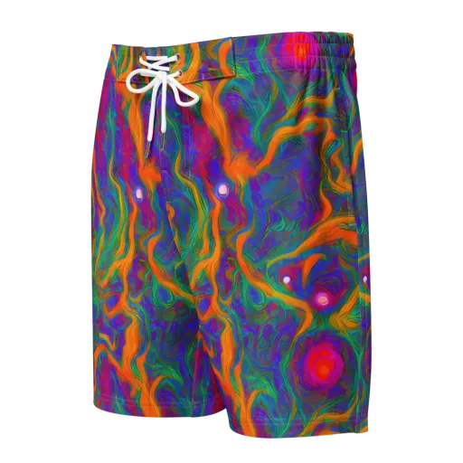 Neon Terrain on a Men's Board Shorts