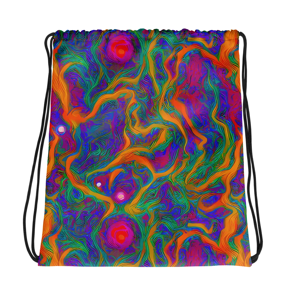 Neon Terrain on Drawstring Bag — Photo