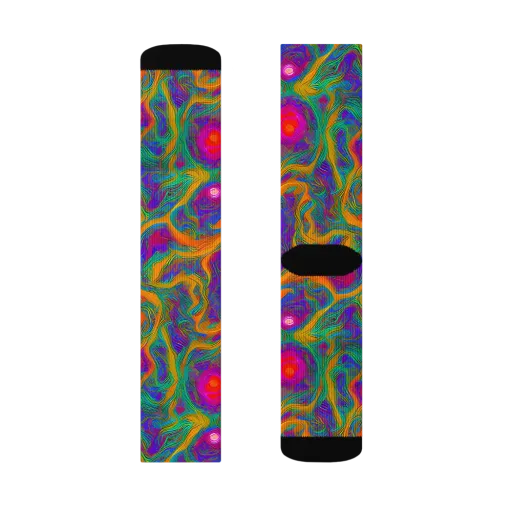 Neon Terrain on a Socks