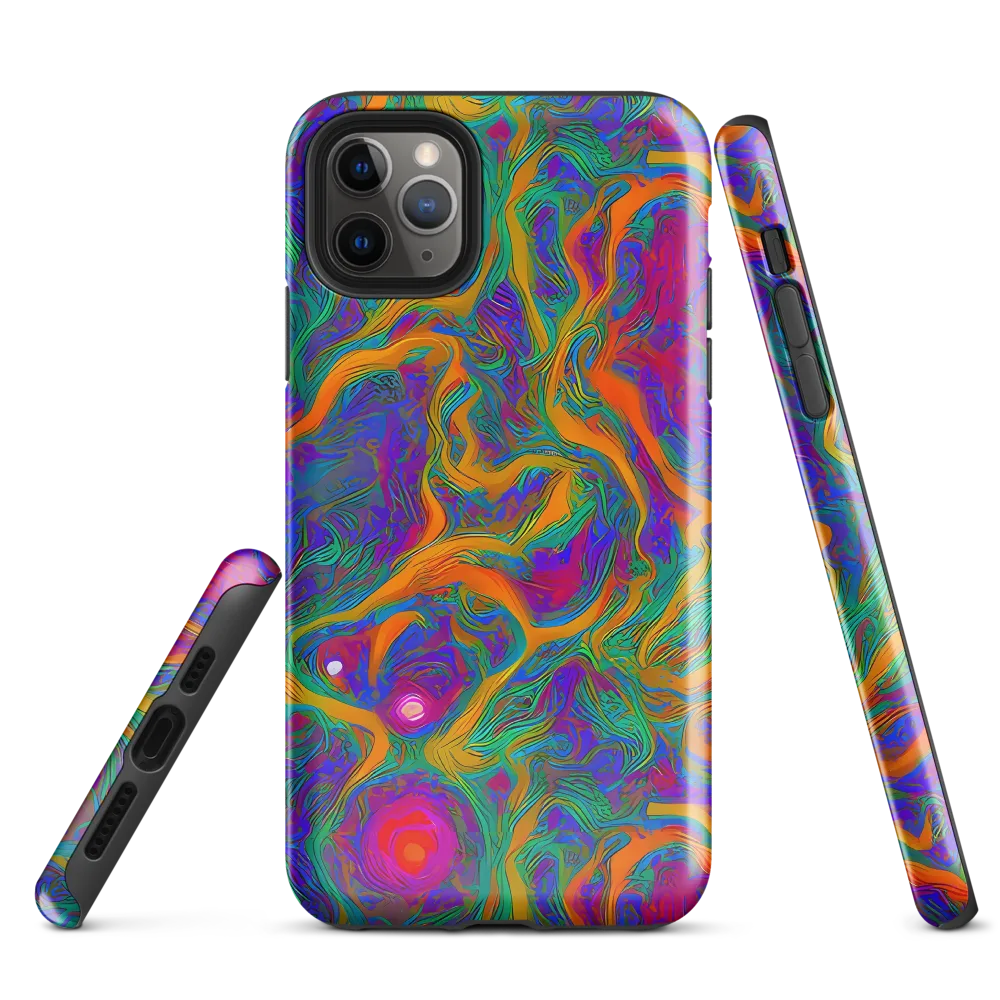 Neon Terrain on Tough Case for iPhone® — Front