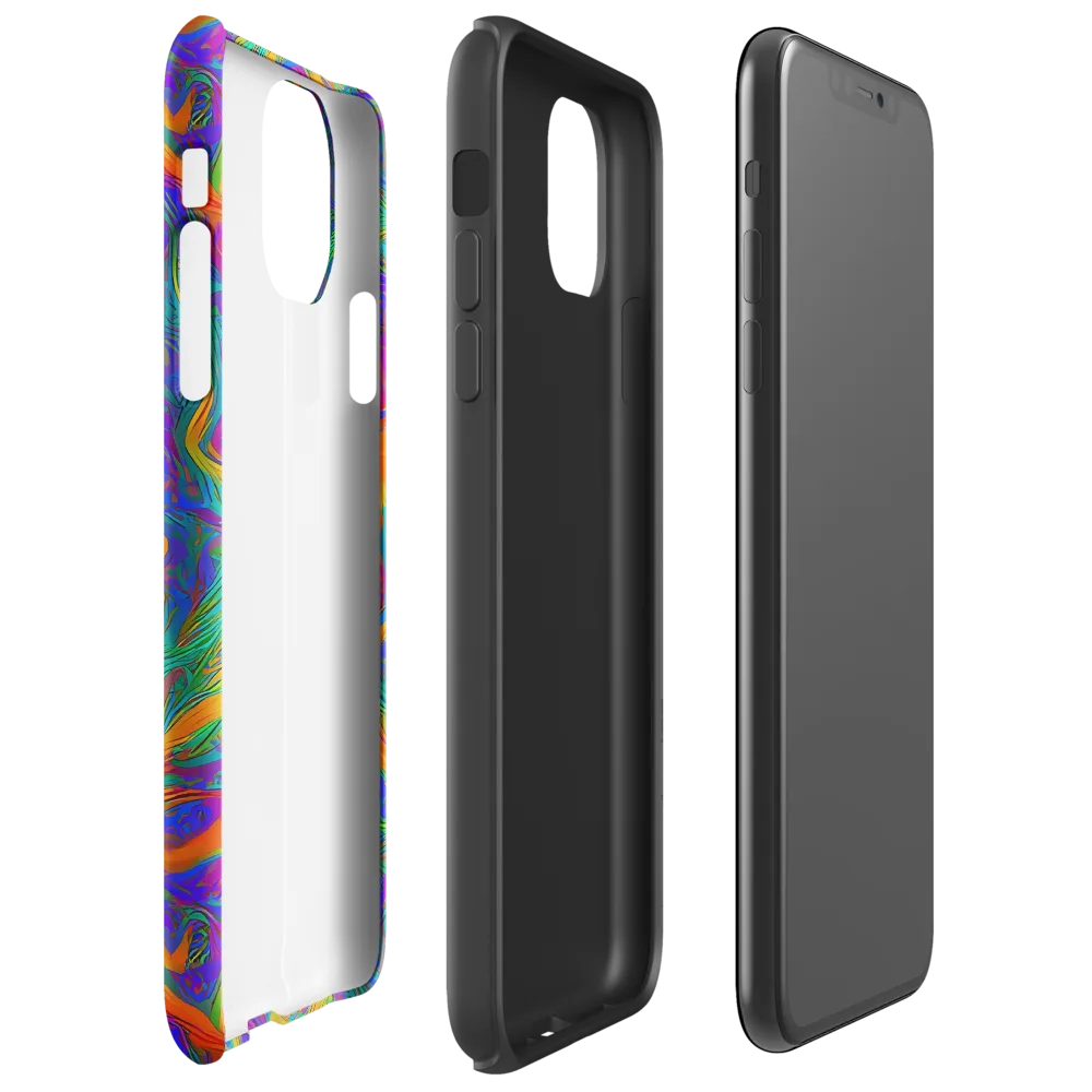 Neon Terrain on Tough Case for iPhone® — Right
