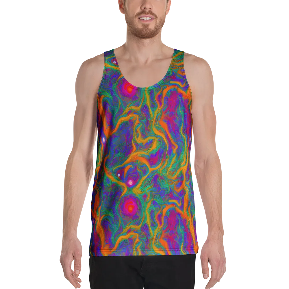 Neon Terrain on Men's Tank Top — Front
