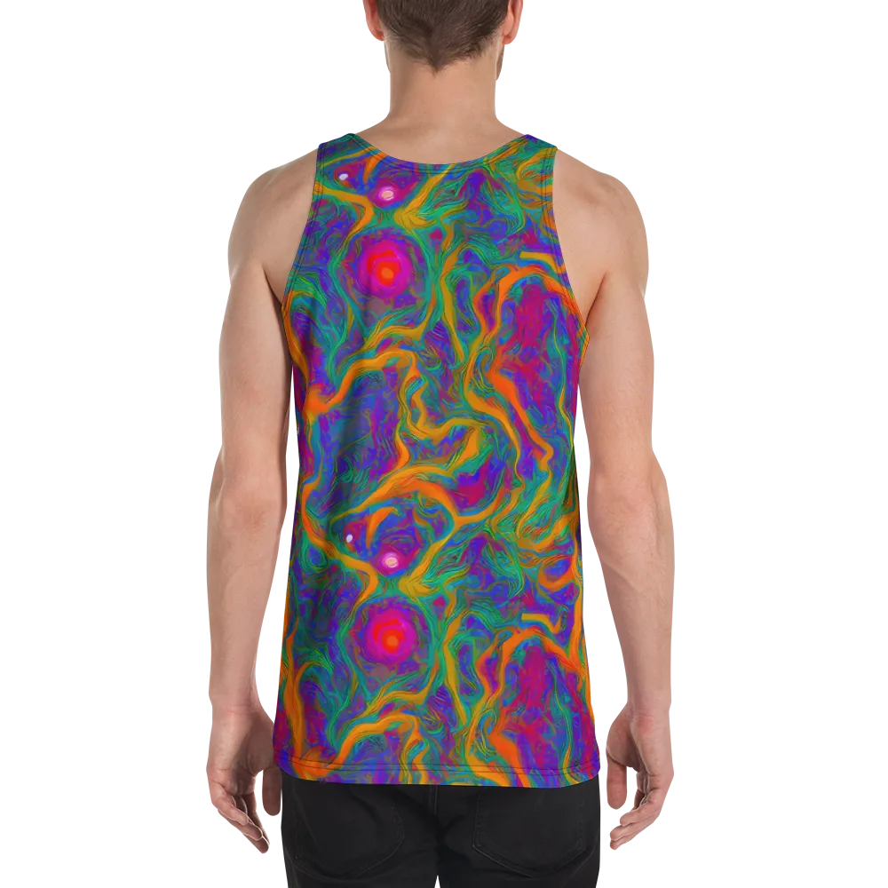 Neon Terrain on Men's Tank Top — Back