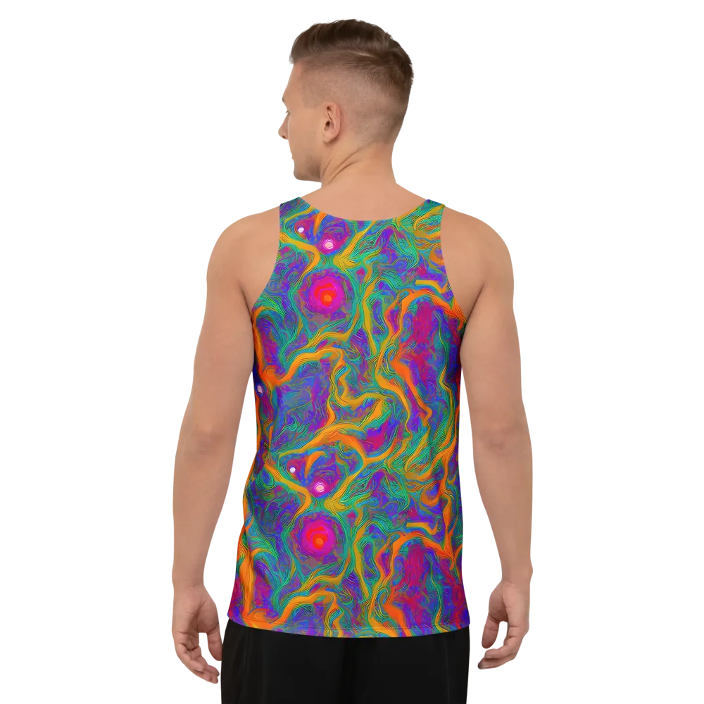 Neon Terrain on Men's Tank Top — Back