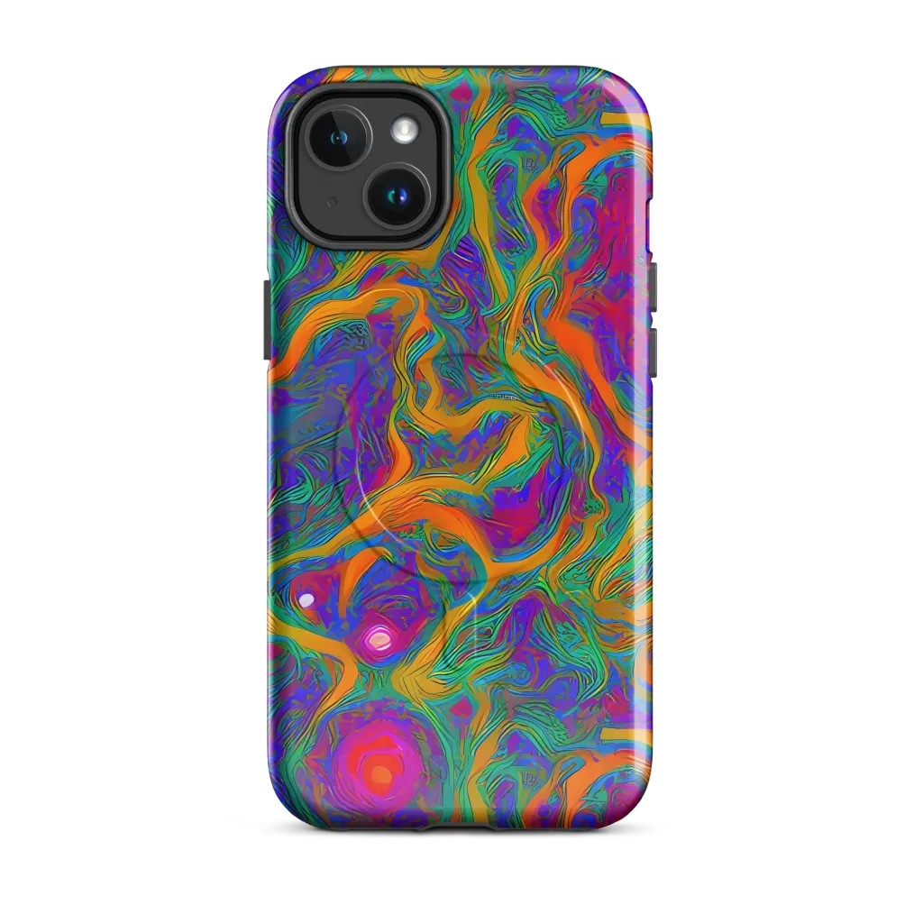 Neon Terrain on MagSafe Tough Case for iPhone® — Front