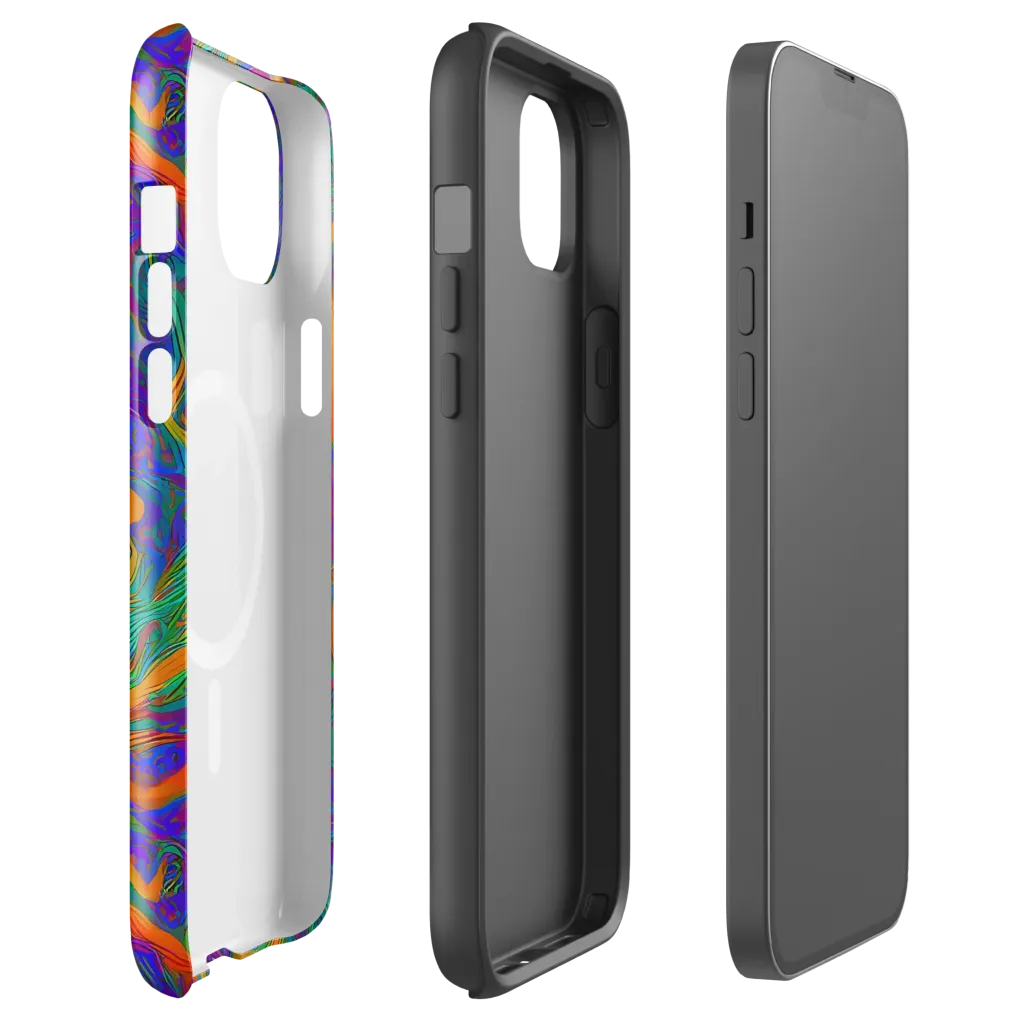 Neon Terrain on MagSafe Tough Case for iPhone® — Front