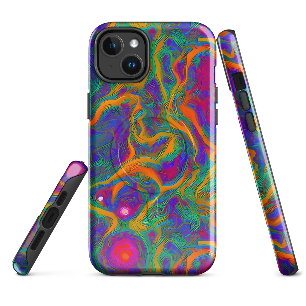 Neon Terrain on MagSafe Tough Case for iPhone® — Front
