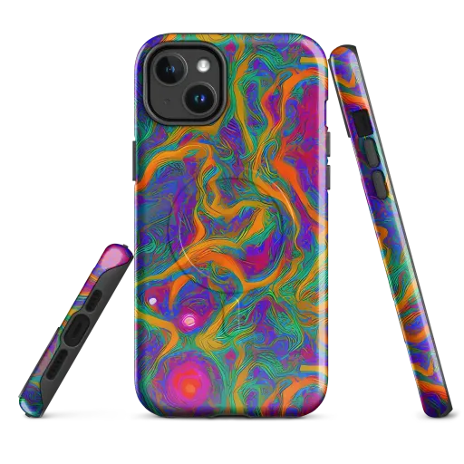 Neon Terrain on a MagSafe Tough Case for iPhone®