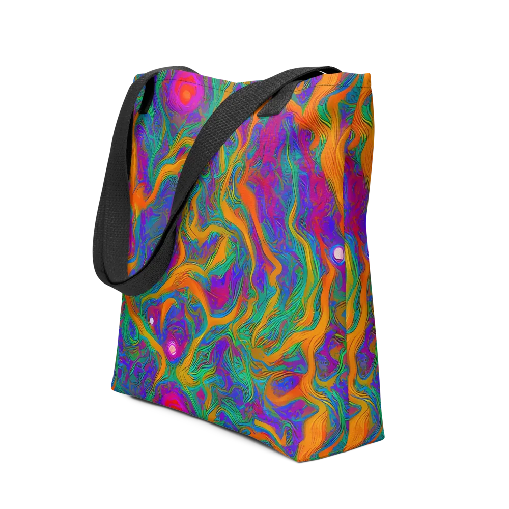 Neon Terrain on Tote Bag — Front