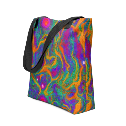 Neon Terrain on a Tote Bag